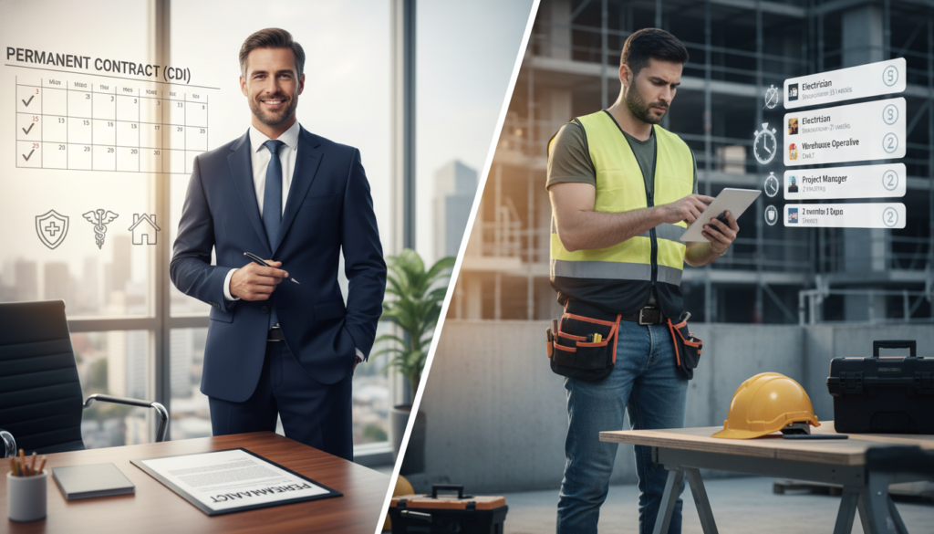 découvrez les principales différences entre le cdi et l'intérim en termes de droits et d'avantages pour choisir le type de contrat qui vous convient le mieux.